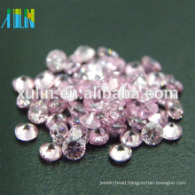 2.75mm round shape pink loose cz zircon stones